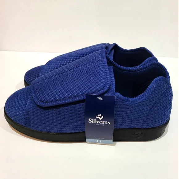 Silverts | Shoes | Silverts Adaptive Wide Slippers Blue Size  display picture 3